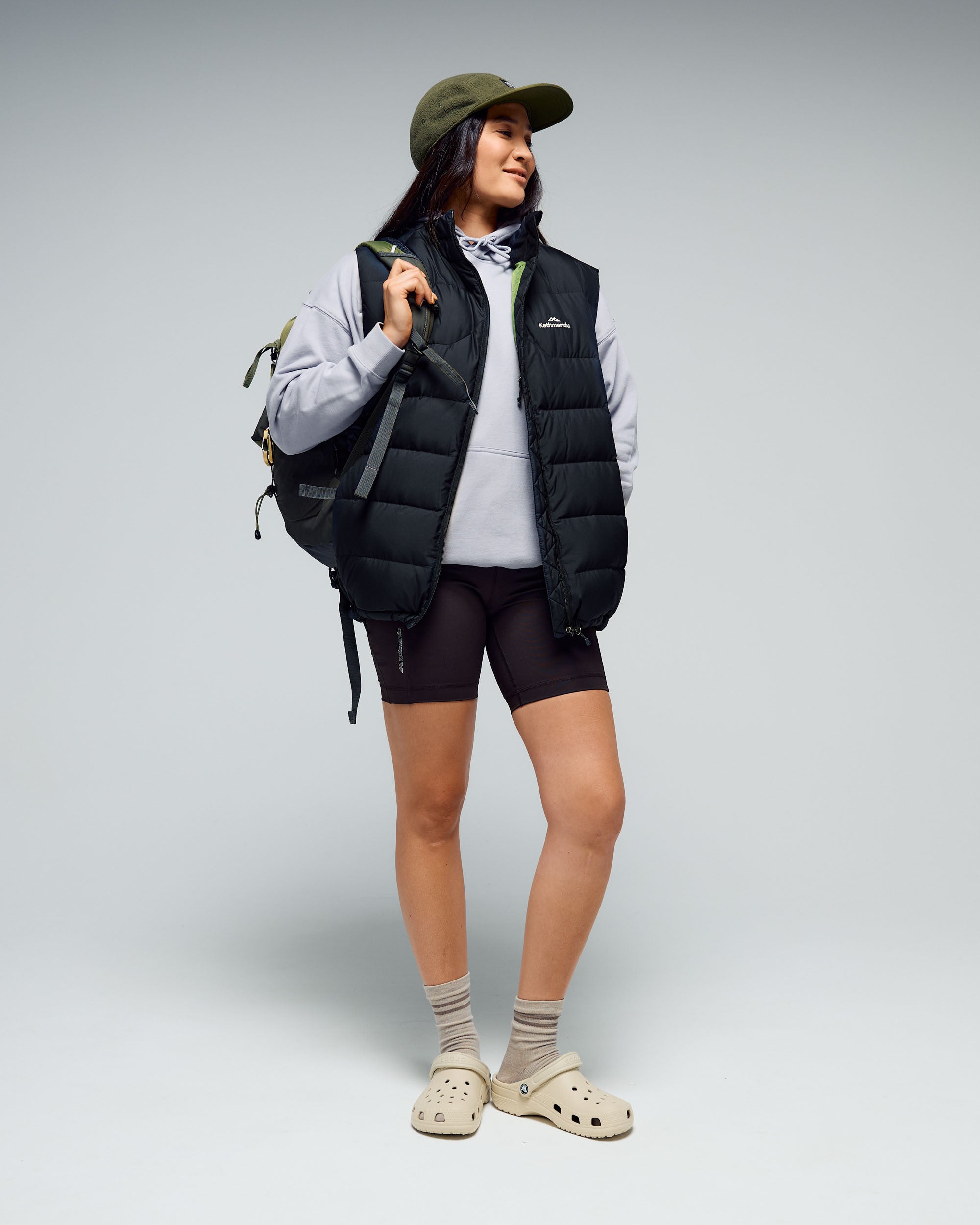EMODA VEQUM PUFFER COMPACT VEST Fサイズ Women's Epiq Down Vest - Black – Kathmandu US