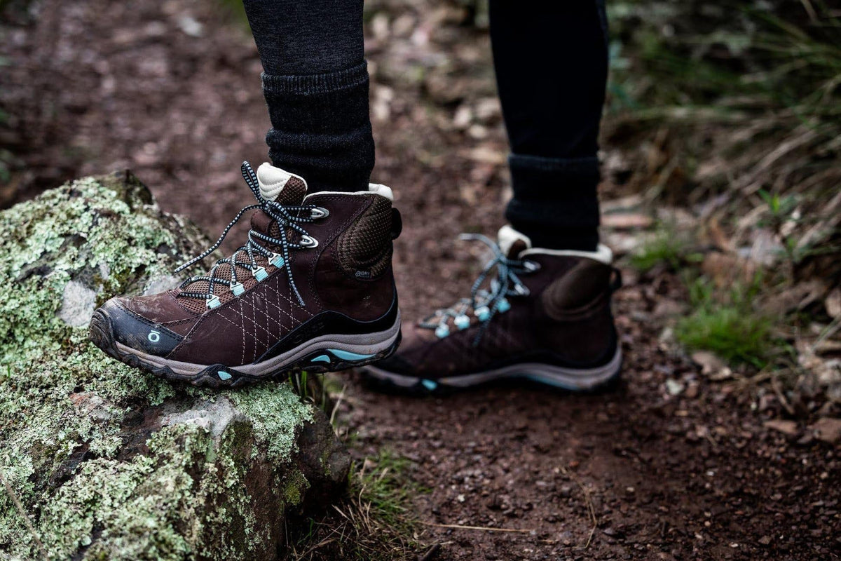 Hiking socks and shoes worn for a day trip on the trails.