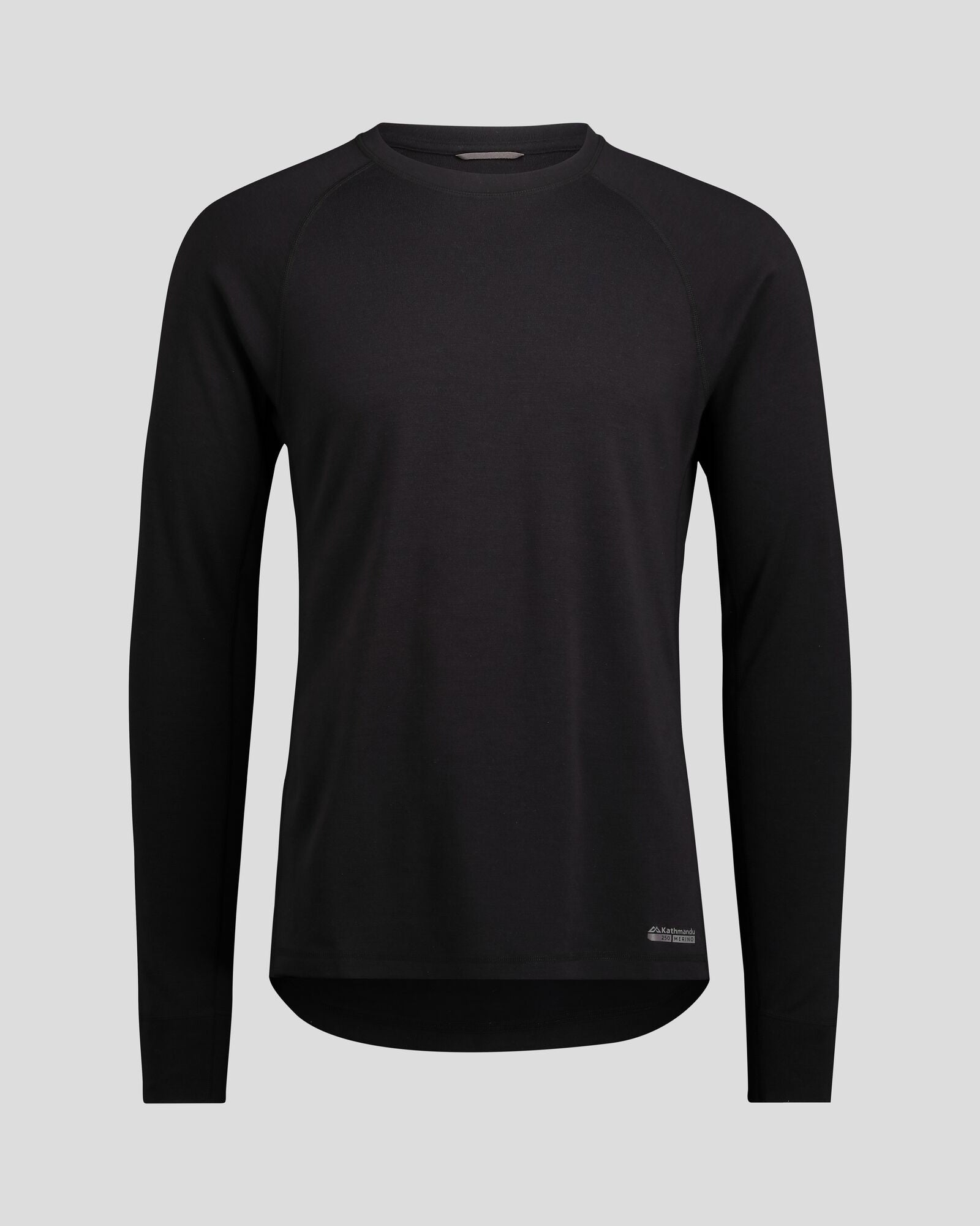 Men's K-Merino 250 Long Sleeve Top - Black Stingray – Kathmandu US
