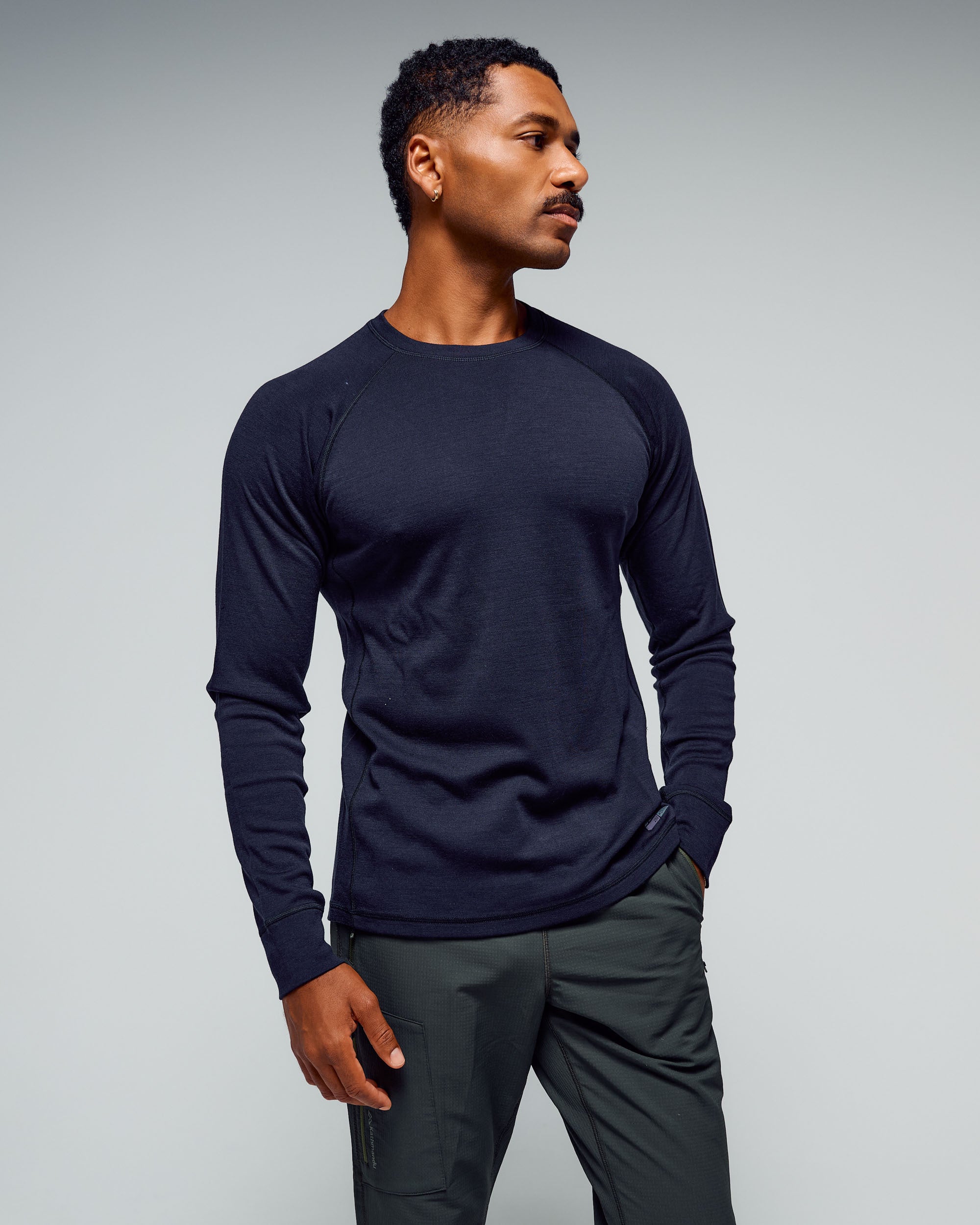 Men's K-Merino 250 Long Sleeve Top - Black Stingray – Kathmandu US
