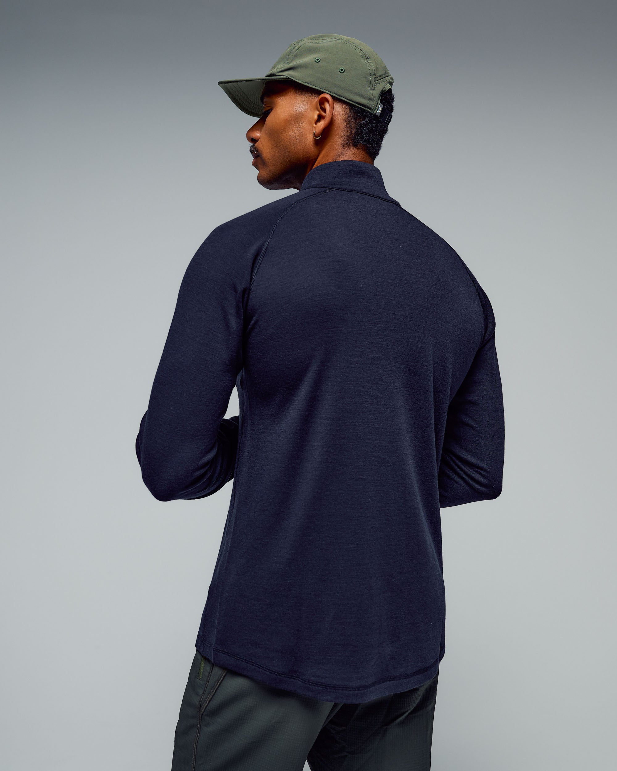 Men's K-Merino 250 Quarter Zip Long Sleeve - Black Stingray