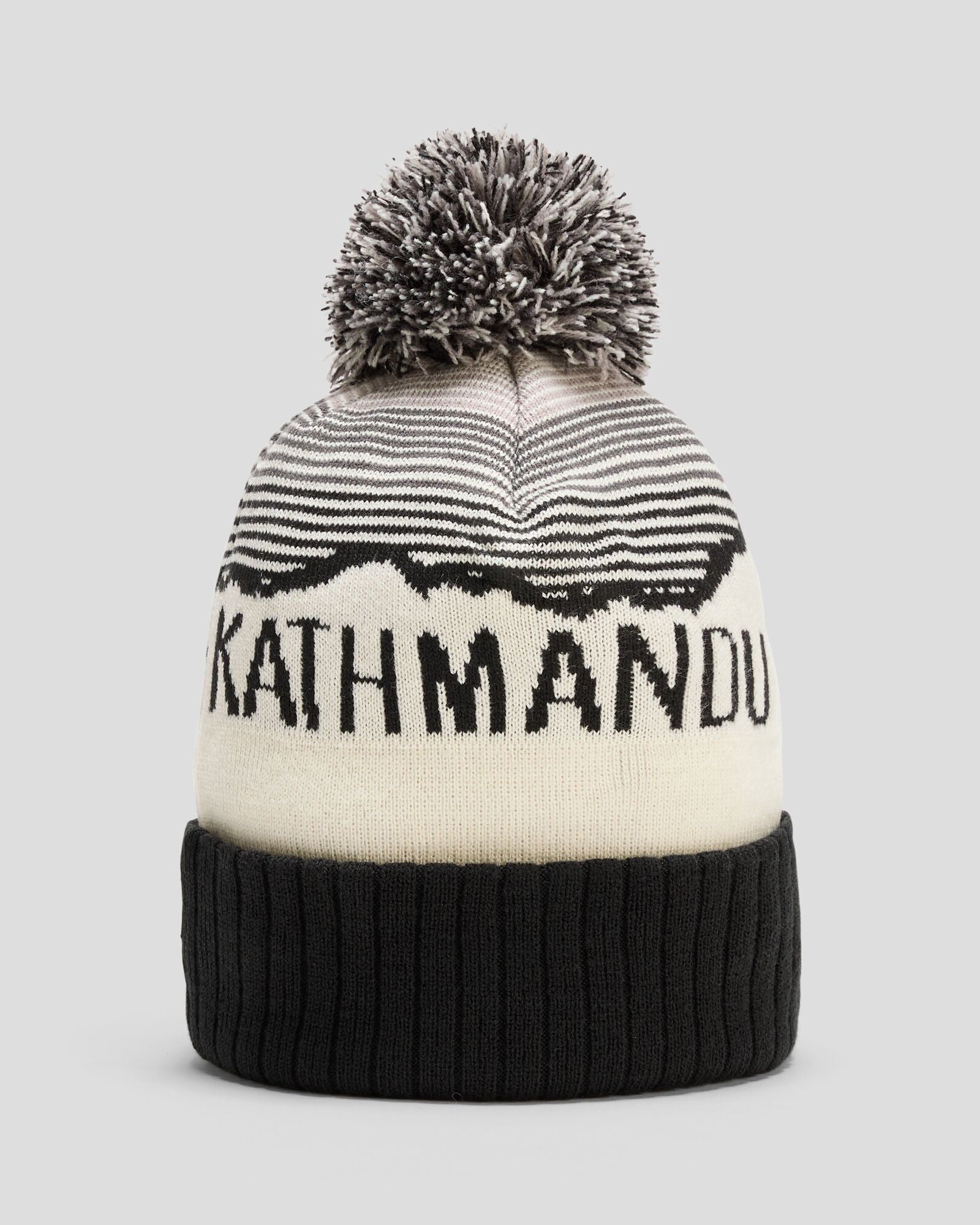 MTN Skies Pompom Beanie - Black/White/Grey – Kathmandu US